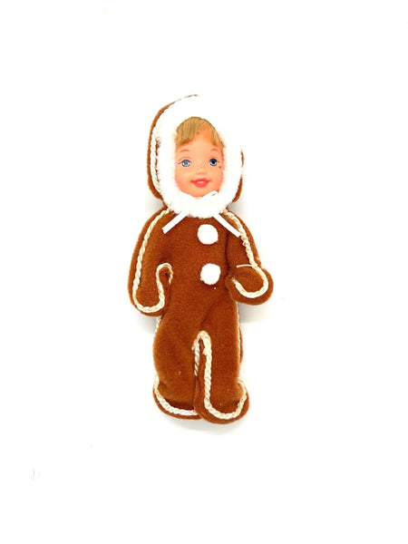 Here's the 2001 Mattel "Barbie in The Nutcracker" Kelly's Tommy as Gingerbread Boy. This charming 4.5-inch Tommy doll is exquisitely dressed in a delightful gingerbread boy outfit