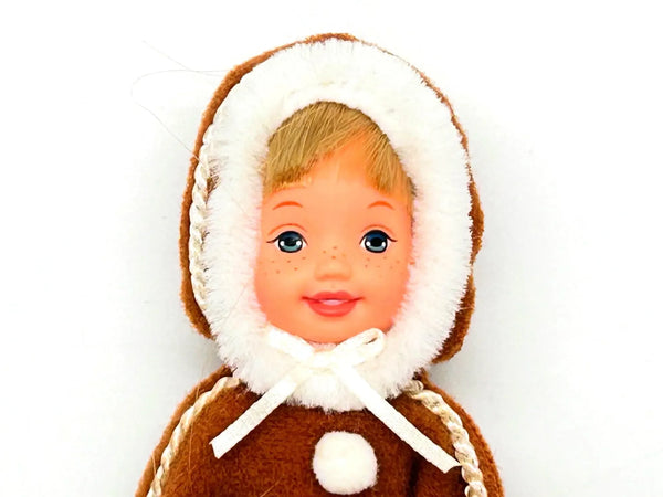 Here's the 2001 Mattel "Barbie in The Nutcracker" Kelly's Tommy as Gingerbread Boy. This charming 4.5-inch Tommy doll is exquisitely dressed in a delightful gingerbread boy outfit