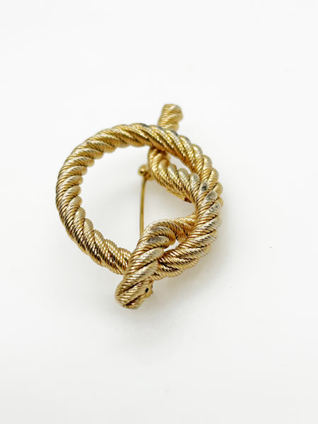 Vintage Golden Knot Brooch