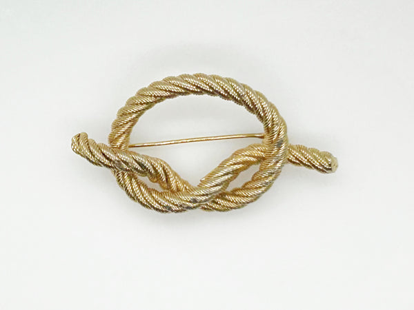 Vintage Golden Knot Brooch