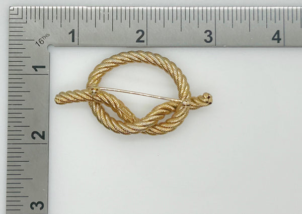 Vintage Golden Knot Brooch