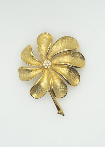 Golden Flower with Long Petals Vintage Brooch - Lamoree’s Vintage