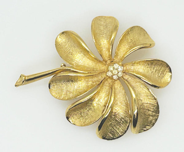 Golden Flower with Long Petals Vintage Brooch - Lamoree’s Vintage