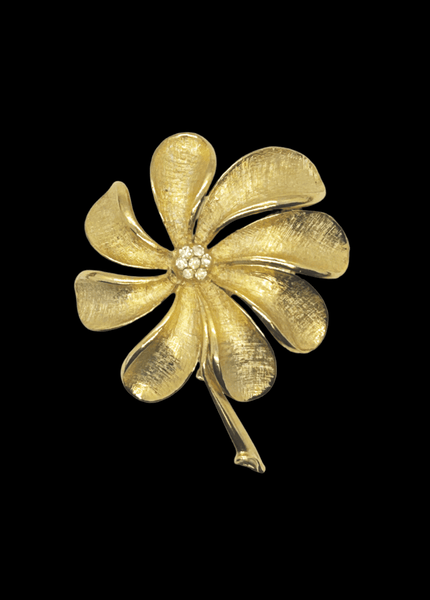 Golden Flower with Long Petals Vintage Brooch - Lamoree’s Vintage