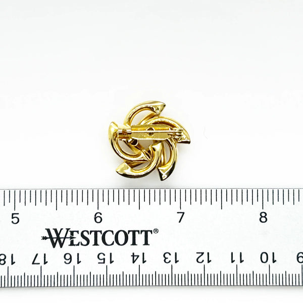 Vintage Small Gold Tone Swirl Pin - Enjoy the sleek, smooth finish on this swirl pin for a luxurious touch. Its quality and versatility make it perfect for any outfit. Shop now!