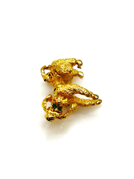 Imagine adding a touch of timeless charm and playful elegance to your everyday outfit with a vintage dog brooch that captures hearts at first glance. This delightful gold poodle brooch brings a sense of whimsy and nostalgia, evoking feelings of warmth and joy every time you wear it.