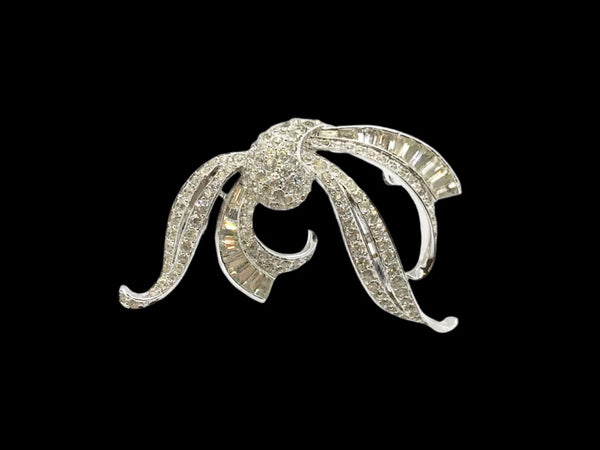 Graceful and Elegant Vintage Panetta Rhinestone Brooch