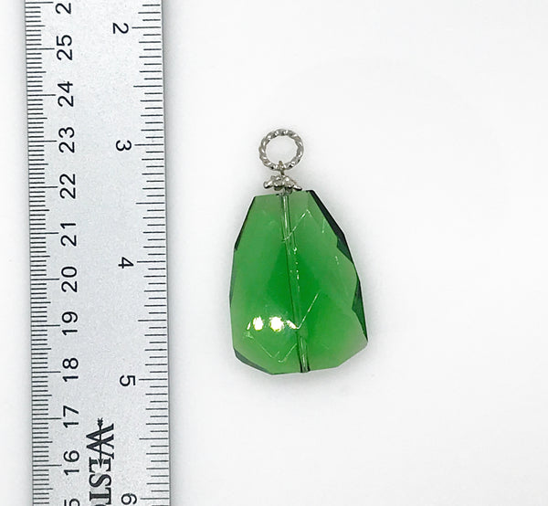 Deep Green Glass Vintage Pendant