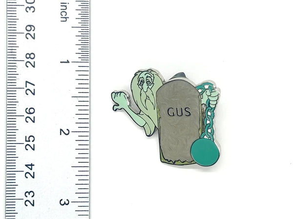 This delightful enamel pin captures one of Disney's most beloved characters from the classic Haunted Mansion! It is an Open Edition pin from the Magic Kingdom's Haunted Mansion Interactive Graveyard Mystery Collection. 