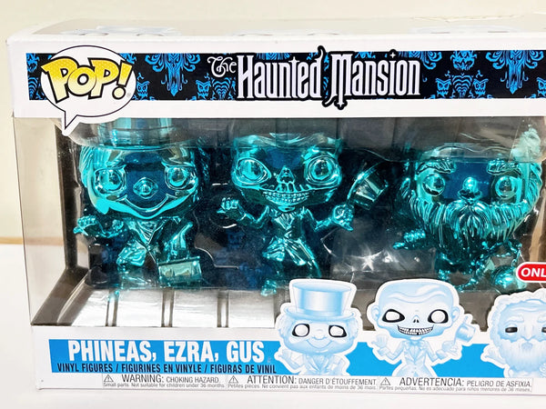 Funko pop! Disney Haunted Mansion Three pack Target Exclusive (NRFB) - Celebrate the 50th Anniversary with chrome blue Hitchhiking Ghosts. Limited edition collectible. Shop now!