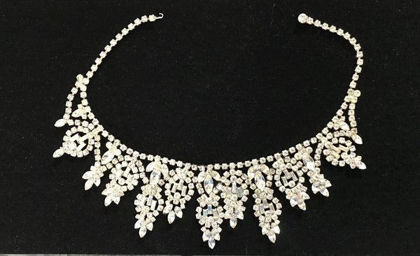 Huge Vintage Rhinestone Statement Necklace - Lamoree’s Vintage