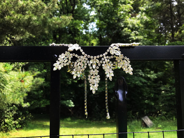 Huge Vintage Rhinestone Statement Necklace - Lamoree’s Vintage