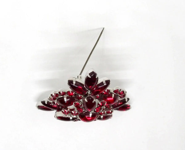 Vintage Juliana Luscious Red Cabochons Brooch