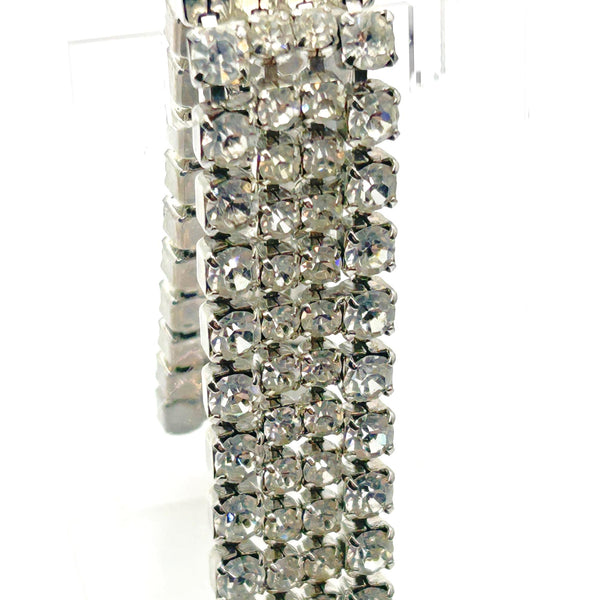Vintage Shocking Bright Six Row Rhinestone Bracelet