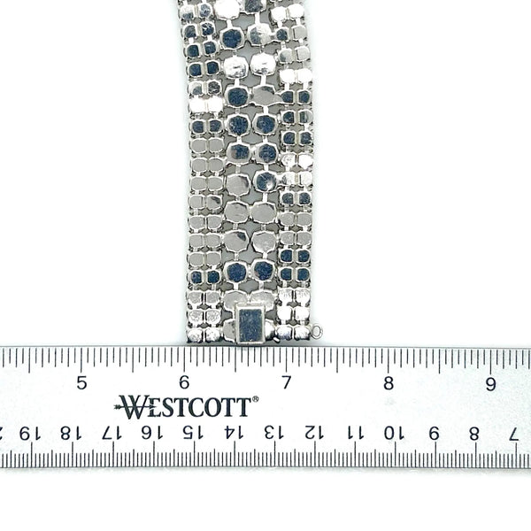 Vintage Shocking Bright Six Row Rhinestone Bracelet