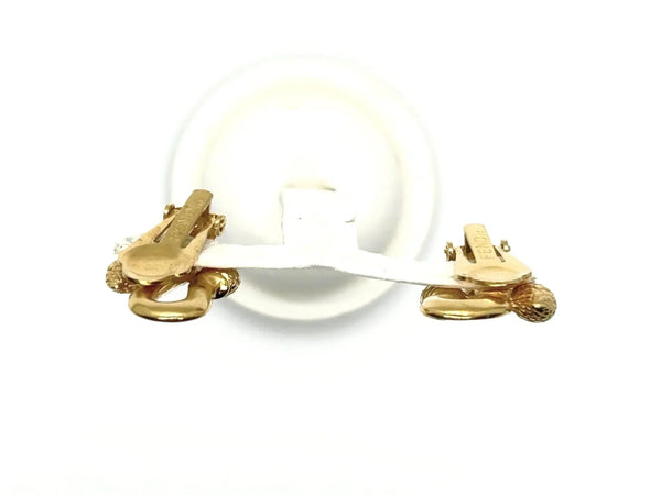 Double Knot Acorn Fendi Clip on Earrings