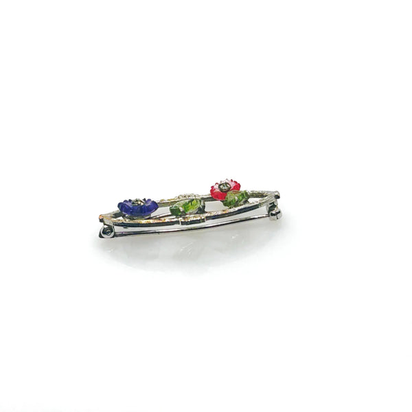 Perfect for vintage jewelry lovers: our Antique Springtime Floral Brooch provides early 20th century elegance with colorful blooms and sparkling marcasite. Shop today!