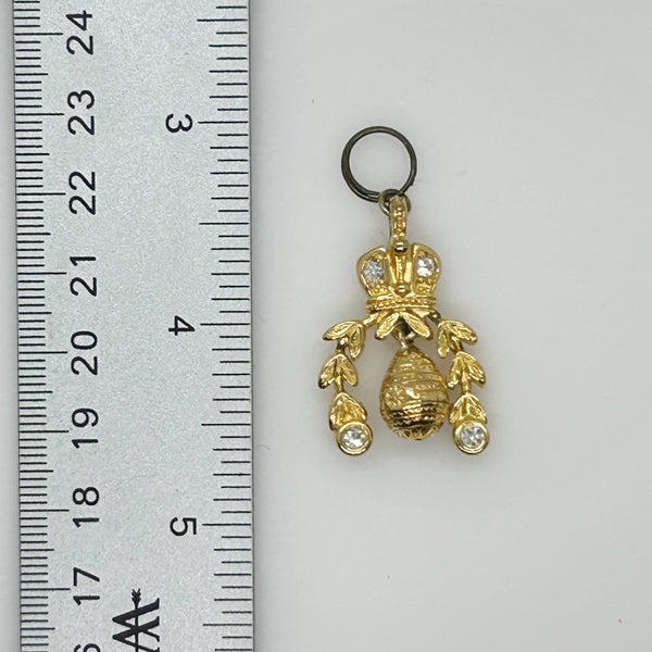 Regal Imperial Pendant with Sparkling Crown