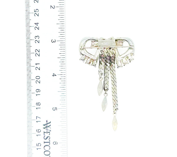 Vintage Art Deco Bow Brooch with Dangles - Lamoree’s Vintage