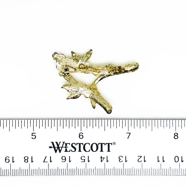 Sarah Coventry Initial "A" Vintage Brooch (1964) - Showcase timeless style with this gold-toned bamboo-look initial brooch. Signed SarahCov and measures 2". Shop now!