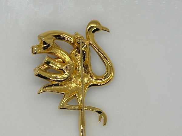 Kenneth J Lane Treasures of the Duchess Flamingo Brooch: Very Hard to Find - Lamoree’s Vintage