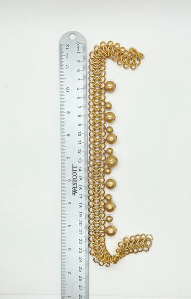 Kenneth Lane Sumptuous Golden Bead Cluster Chainmail Necklace - Lamoree’s Vintage