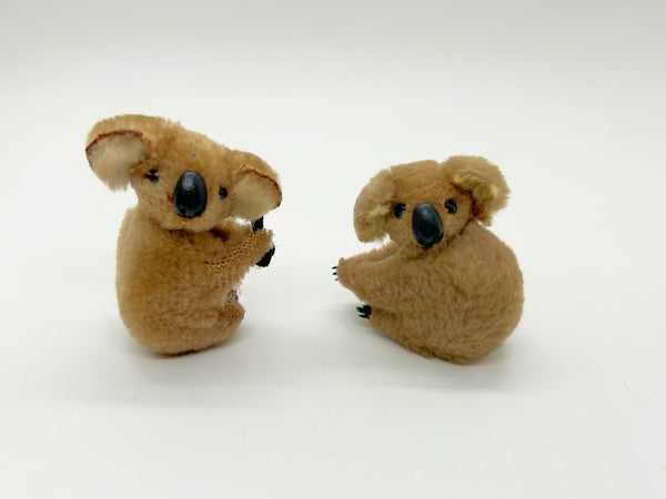 Set of Two 1970s Vintage Tiny Koala Bear Pencil Hugger Clips