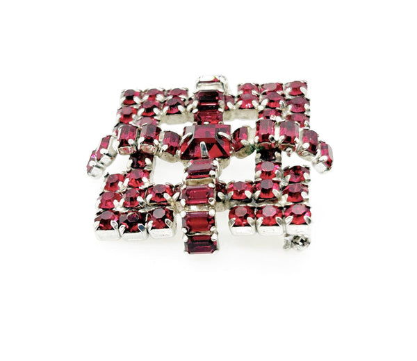 Vivid Red Brooch by Kramer of New York