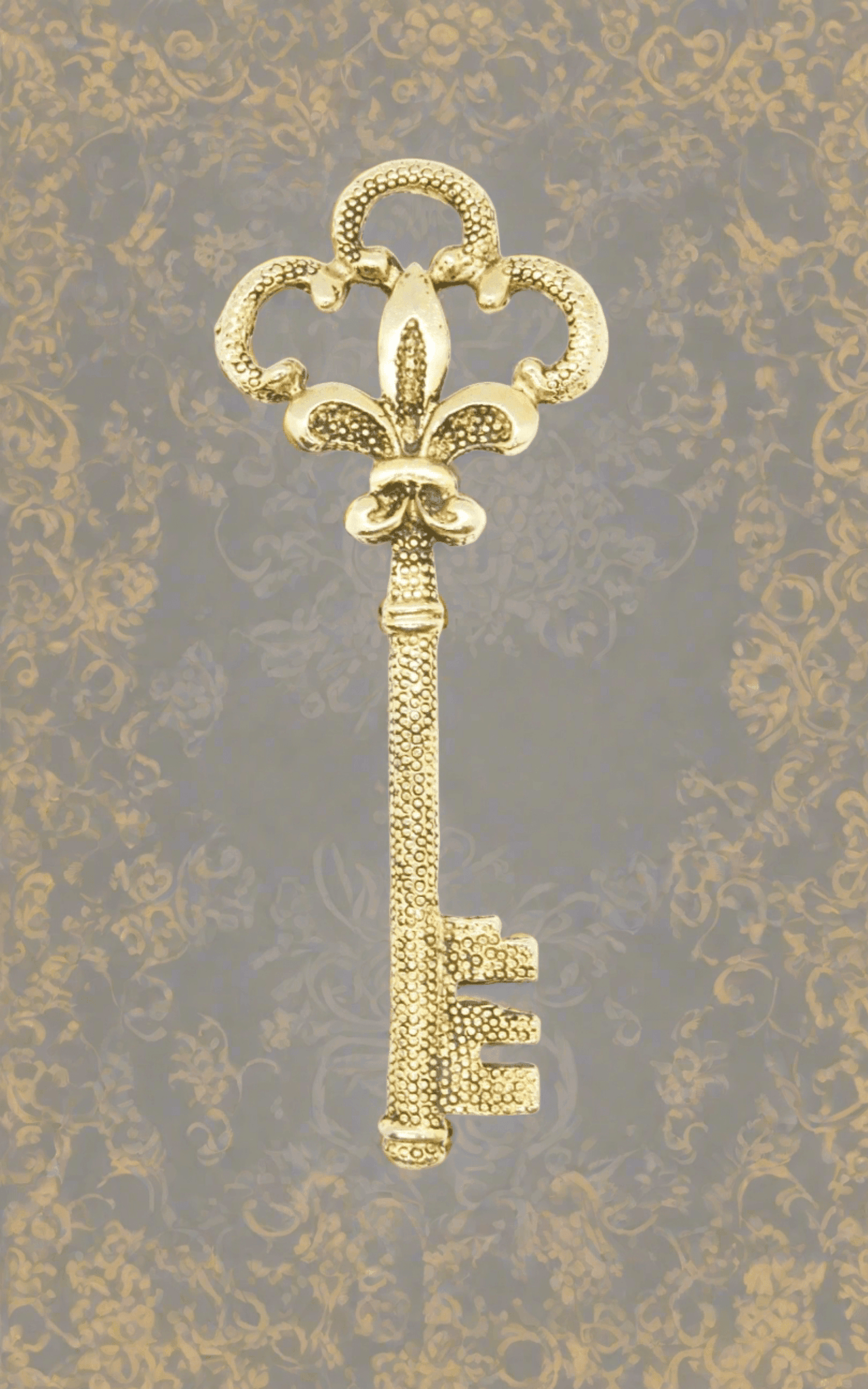 Large Detailed Vintage Fleur De Lis Key Brooch - Lamoree’s Vintage