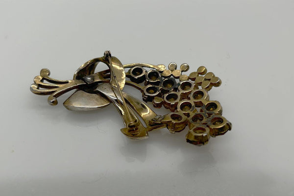 Large Vintage Golden Flower Brooch - Lamoree’s Vintage