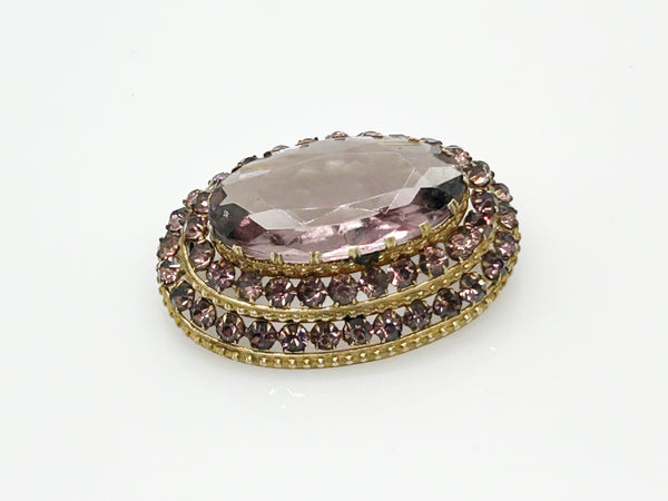 Vintage Lavender and Purple Layered Brooch