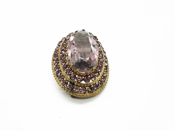 Perfect for collectors seeking distinctive vintage brooches: our Vintage Lavender and Purple Layered Brooch provides timeless elegance and a bold statement. Shop today!