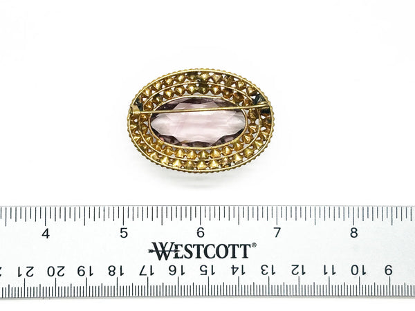 Perfect for collectors seeking distinctive vintage brooches: our Vintage Lavender and Purple Layered Brooch provides timeless elegance and a bold statement. Shop today!