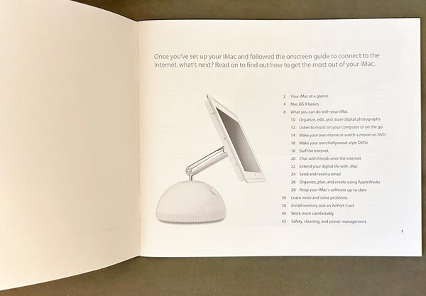 2002 iMac Users Guide (+ Apple Stickers)