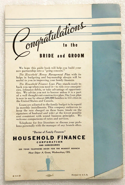 Marrying on a Small Income - Still Valid, Guide To Marriage (1934) - Lamoree’s Vintage