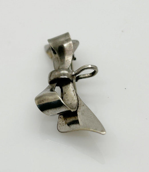 MK Sterling Silver Bow Brooch/Pendant - Lamoree’s Vintage