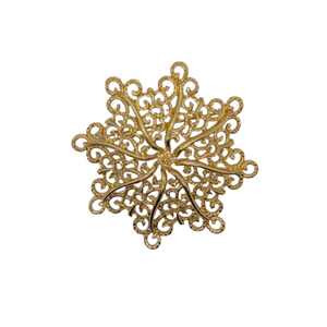 Monet Opulent Gold Tone Swirls Brooch