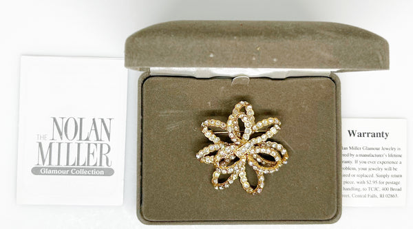 Nolan Miller Glamour Jewelry- Super Sparkly Brooch MIB