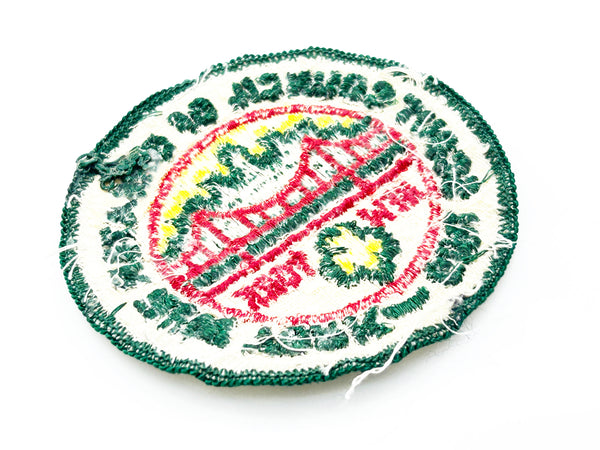 Embroidered patch with 'Girl Scout Council of Greater New York' logo on a white background