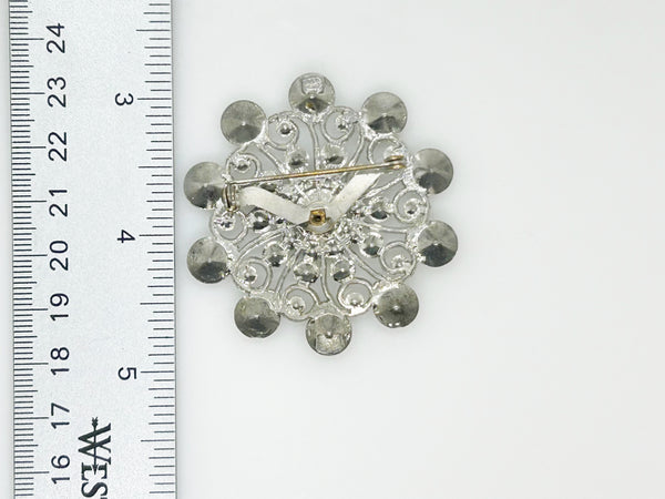 Olivine Edwardian Inspired Rhinestone Vintage Brooch