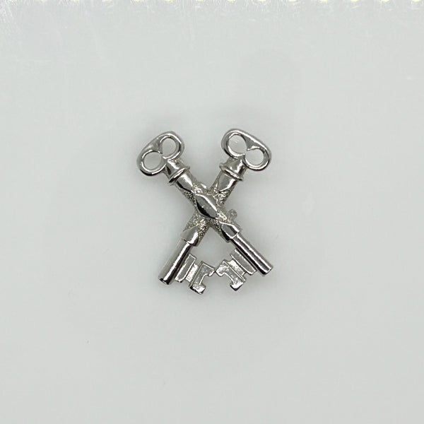 Vintage Silver Crossed Keys Brooch by Ora