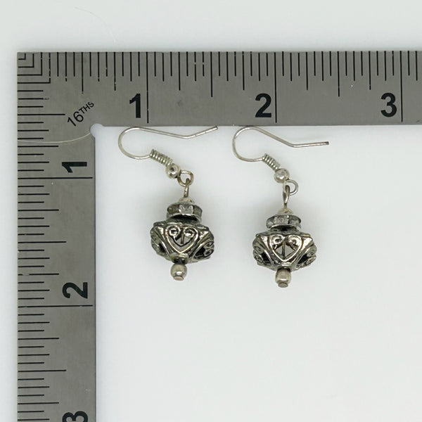 Detailed and Dainty Silver  Vintage Dangle Earrings