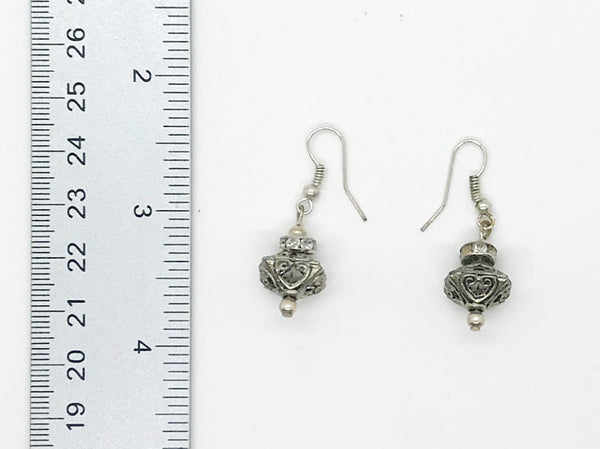 Detailed and Dainty Silver  Vintage Dangle Earrings