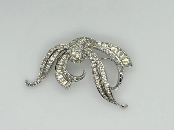 Graceful and Elegant Vintage Panetta Rhinestone Brooch