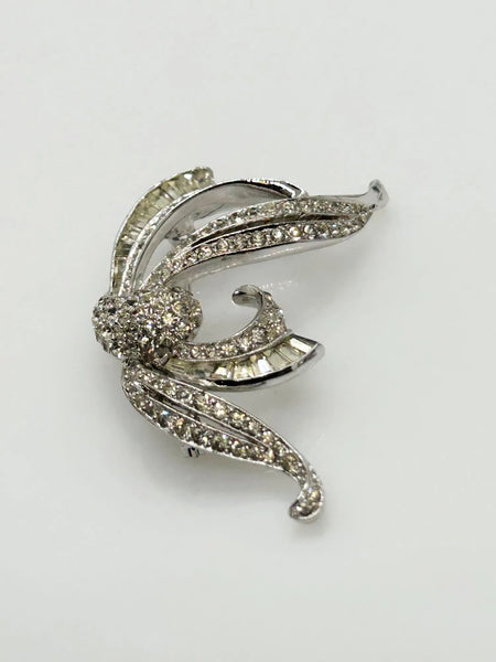 Graceful and Elegant Vintage Panetta Rhinestone Brooch