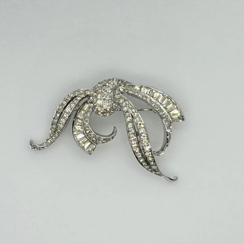 Graceful and Elegant Vintage Panetta Rhinestone Brooch