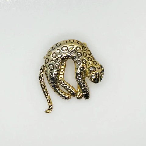 Vintage Panther Brooch with Articulated Tail