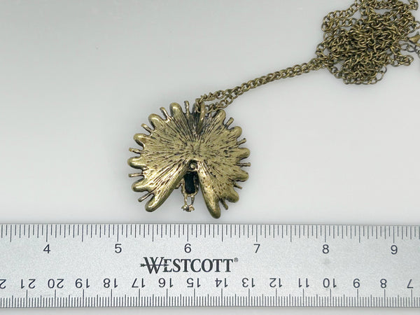 Detailed Peacock Pendant with Cha