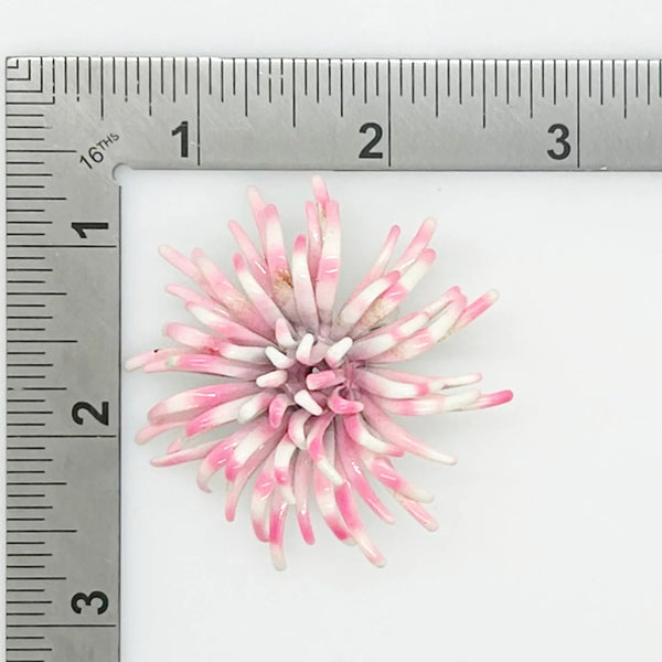 Vintage Pink and White Chrysanthemum Brooch