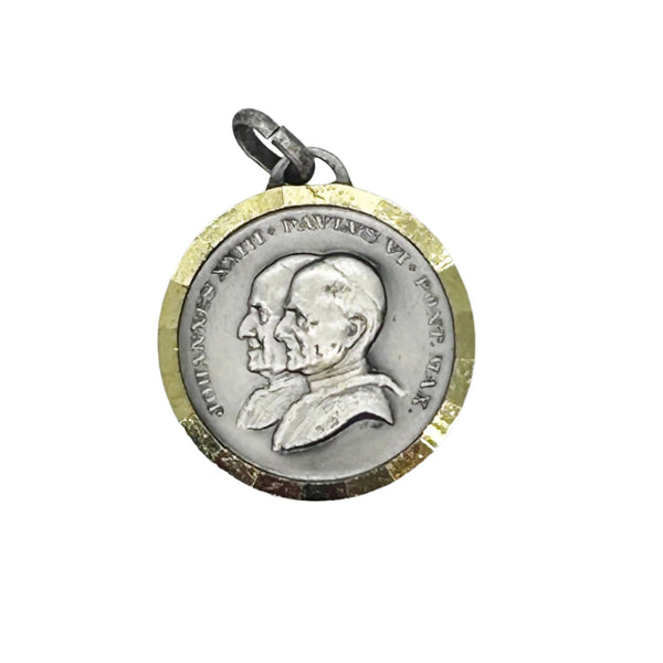 Vintage Medallion With Pope John XXIII and Pope Paul VI (1960s)